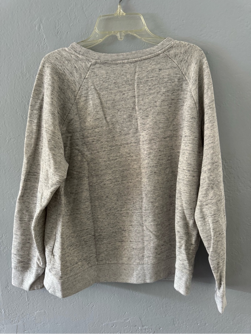 Whistles Gray Crewneck Sweatshirt Red "C'EST LA VIE" Appliqué Medium - Picture 3 of 5